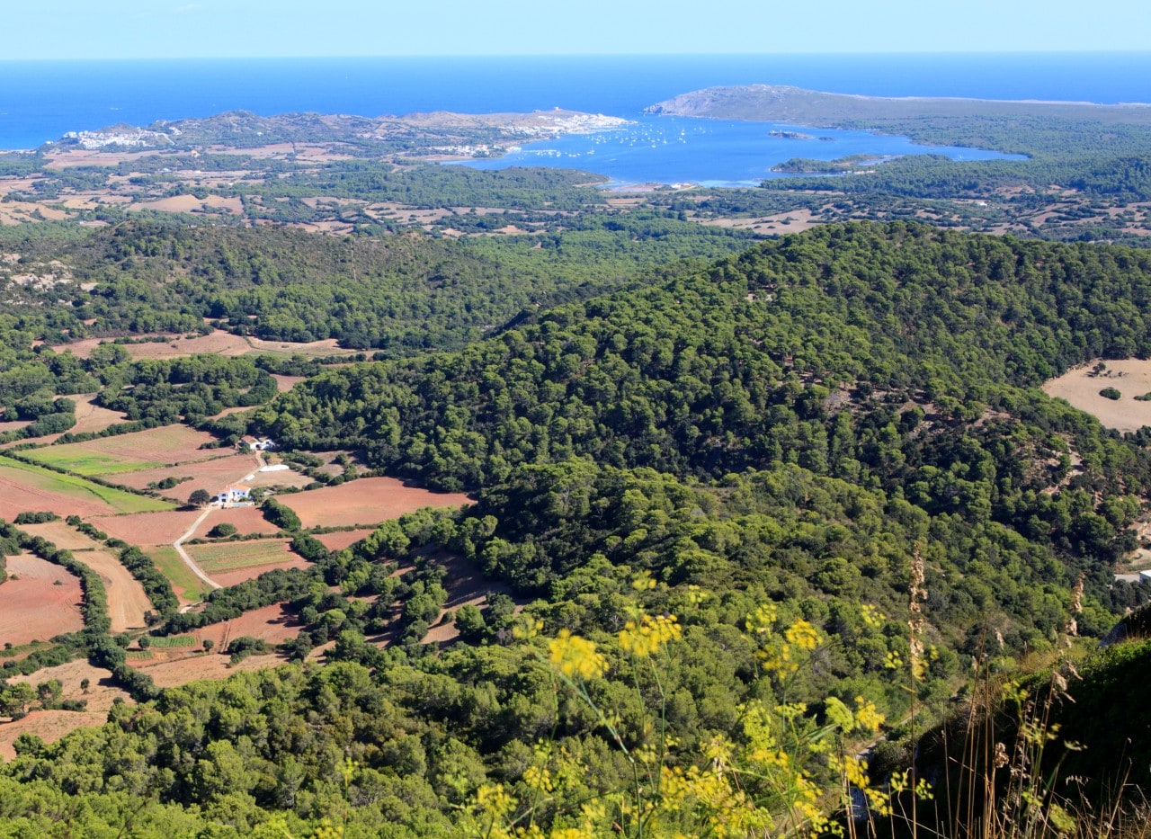 Panoramablick von der Spitze des Monte Toro, Menorca