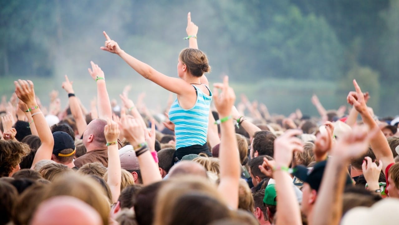 hands up in a rock concert