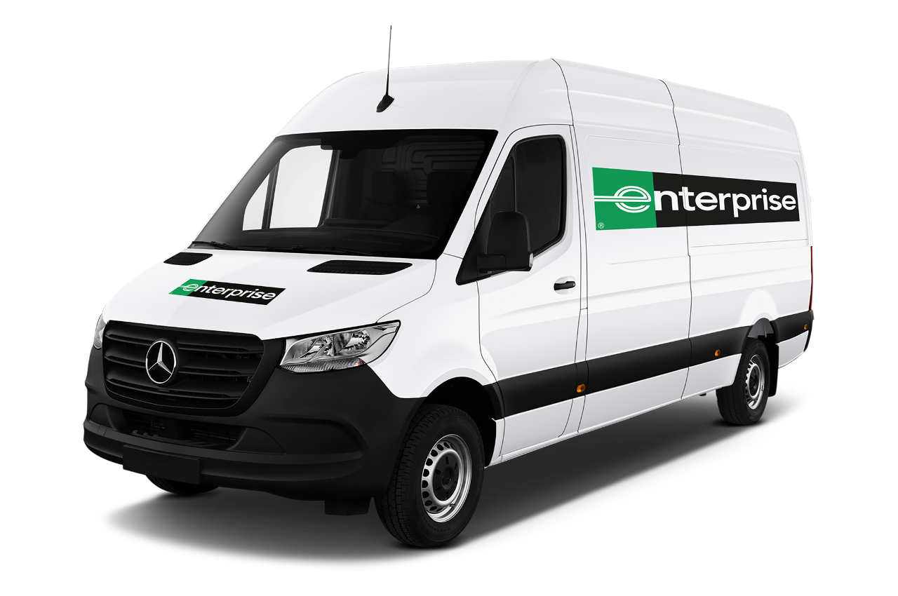 Weißer Mercedes Benz Sprinter