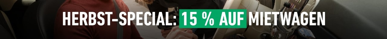 15% auf Mietwagen